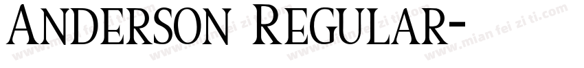 Anderson Regular字体转换